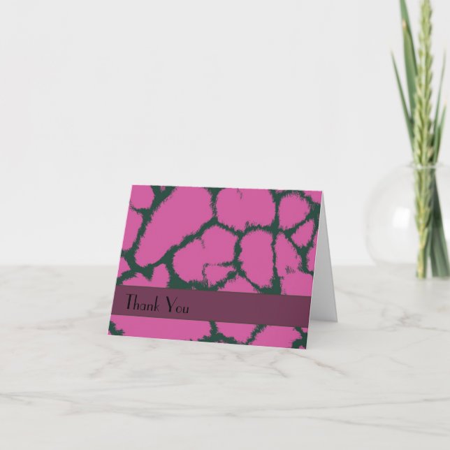 Girafe Rose Motif Merci (Devant)