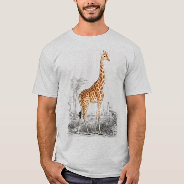 Girafe sauvage d'Afrique hommes T-shirt (Devant)
