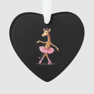 Girafe sur des patins à roulettes en justaucorps t