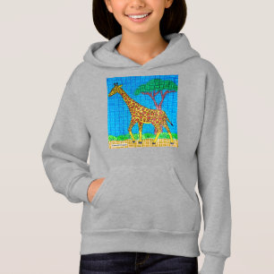 Girafe (vif) - Sweat à capuche pour fille