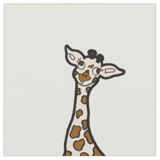 Girafes de bébé dans un tissu de rangée