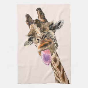 Giraffe amusant serviette de cuisine