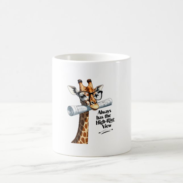 Giraffe Architect Mug - drôle (Centre)