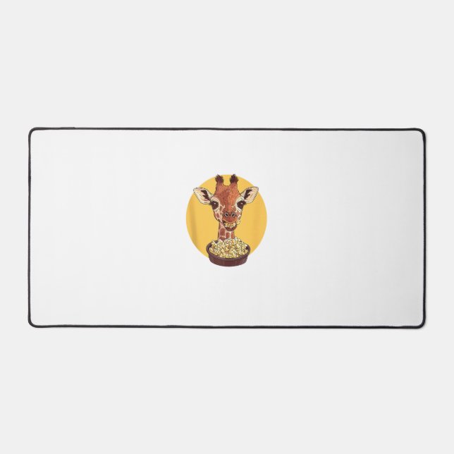 Giraffe Avec Popcorn Cartoon Humour animal (Recto)