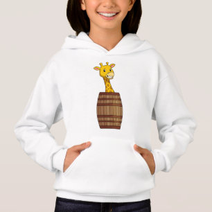 Giraffe avec tonneau