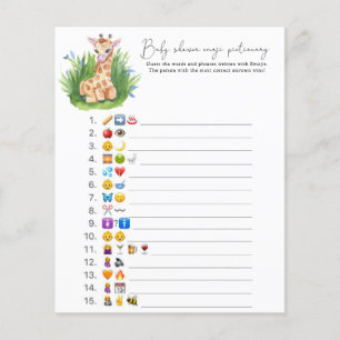 Giraffe - baby shower de jeu photo Emoji