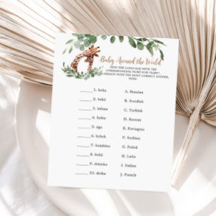 Giraffe bébé dans le monde jeu