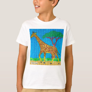 Giraffe (blanc) - T-shirt basique pour garçon