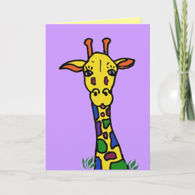Giraffe carte de remerciements (Devant)