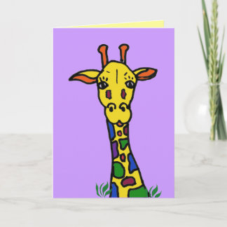 Giraffe carte de remerciements