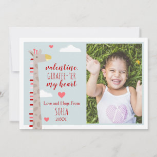 Giraffe Coeur Cute Pun Valentine Photo