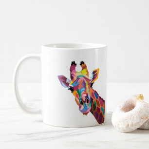 Giraffe colorée Pop Art café Mug
