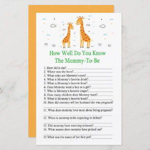 Giraffe Comme vous connaissez bien le jeu de baby 