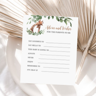 Giraffe Conseils et Voeux pour les parents d'être