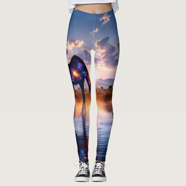 Giraffe cosmique - Habiletés de Leggings Coucher d (Devant)