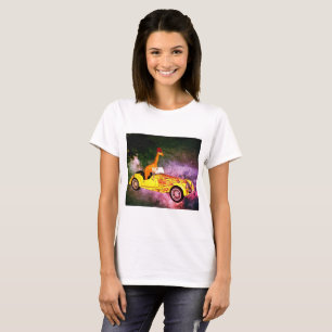 Giraffe dans l'espace T-shirt de base