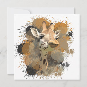 Giraffe de la faune africaine Abstraite peinture