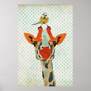 Giraffe de Pékin et Poster d'Art pour petits oisea