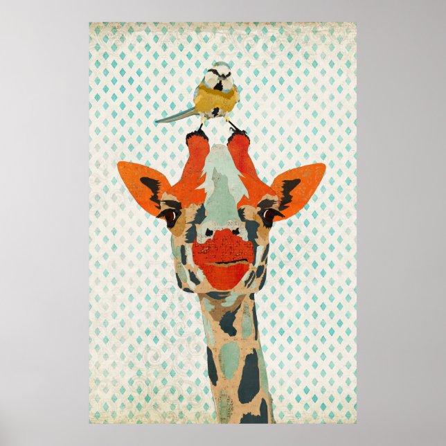 Giraffe de Pékin et Poster d'Art pour petits oisea (Devant)