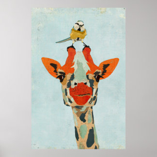 Giraffe de Pékin et Poster d'Art pour petits oisea