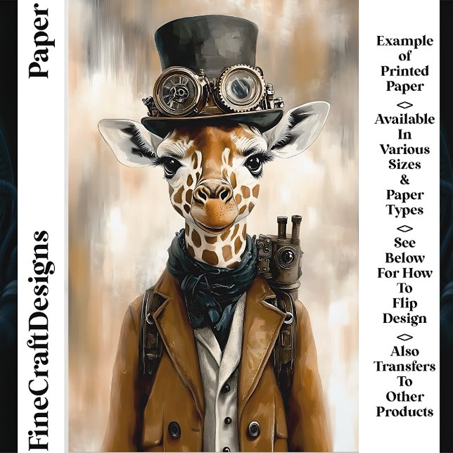 Giraffe de Whimsical Steampunk AC2 Papier à gratte (Créateur téléchargé)