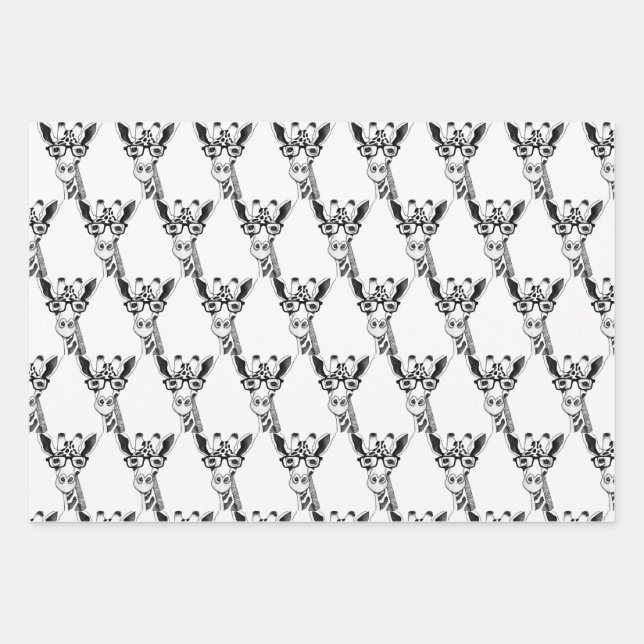 Giraffe dessinée avec papier d'enveloppement de lu (Devant)