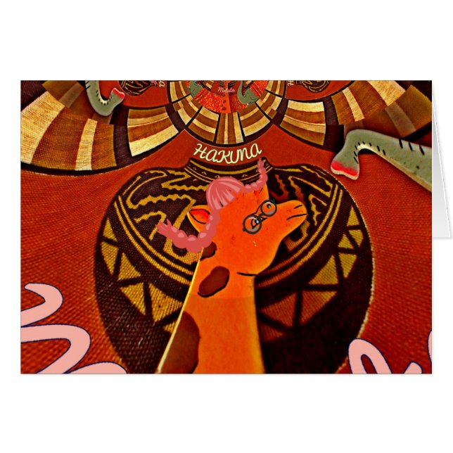 Giraffe drôle : Un charme africain kaléidoscopique (Devant horizontal)