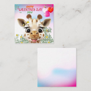 Giraffe Enfants Classroom Valentine Cartes