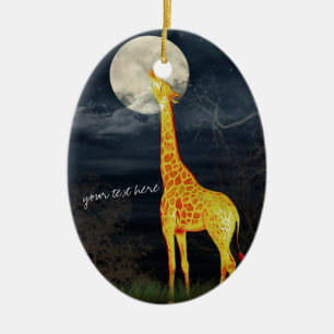 Giraffe et Lune   Décoration personnalisée