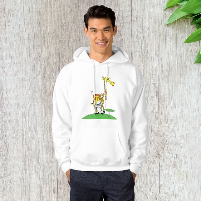 Giraffe Et Un Sweat - shirt à capuche Zebra Mens (Créateur téléchargé)