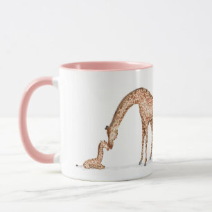 Giraffe et veau 'Meilleure maman jamais' mug