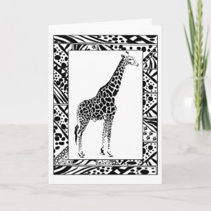 Giraffe étude Carte d'anniversaire