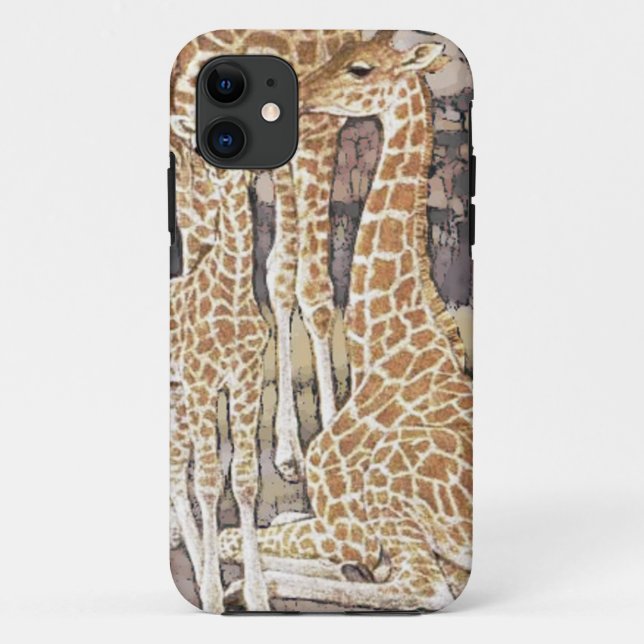 Giraffe Famille iPhone 5 Coque (Dos)