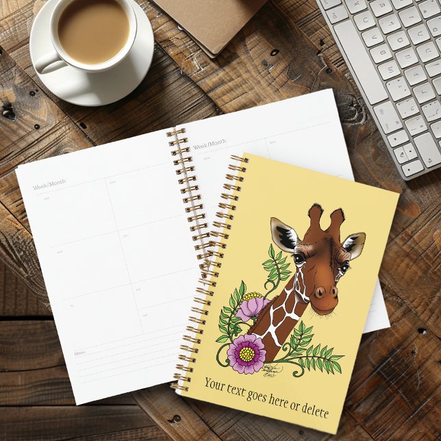 Giraffe Fleurs de Portrait Jaunes (Créateur téléchargé)
