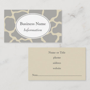 Giraffe gris Carte de visite