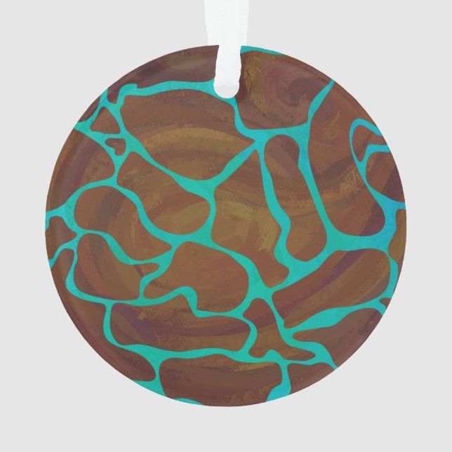 Giraffe Impression Brown et Turquoise (dos)