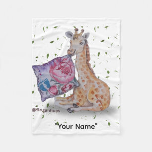 Giraffe Imprimer Bébé Couverture en polaire