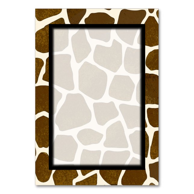 Giraffe Imprimer noir Numéro de table Nappe (Par défaut)