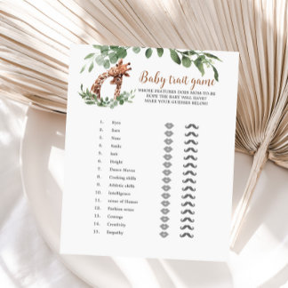 Giraffe jeu de trait bébé