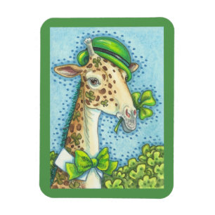 GIRAFFE MAGNET Vert GIRAFFE IRLANDAIS CHANCEUX *Pe