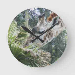 Giraffe Manger Déjeuner Horloge murale
