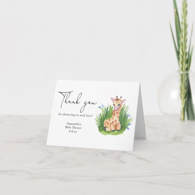 Giraffe - merci baby shower (Devant)