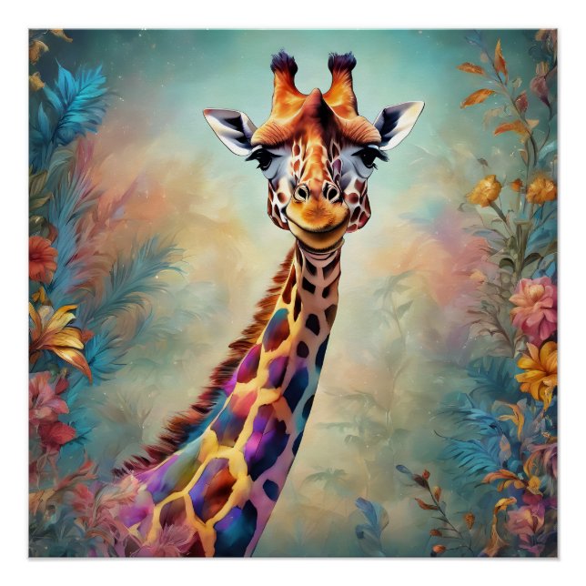 Giraffe no 14 Poster brillant (Devant)