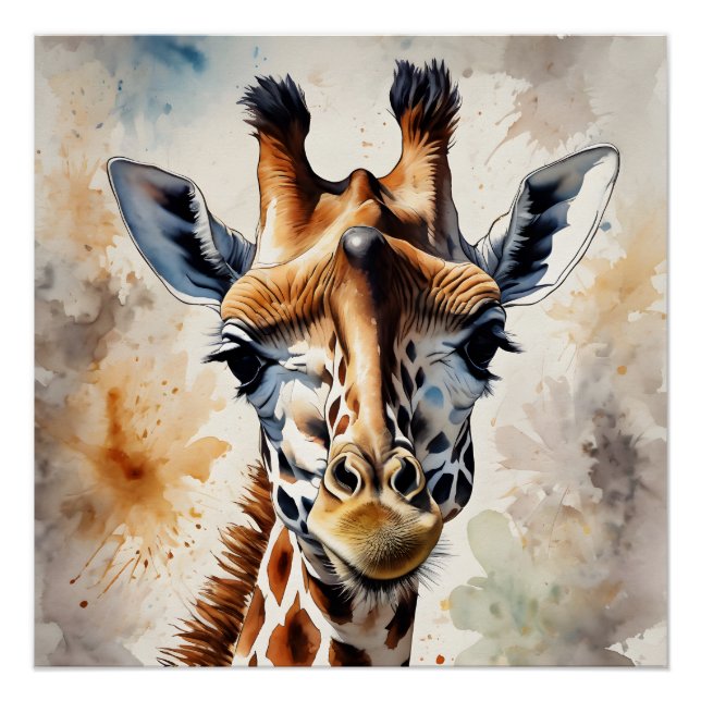 Giraffe no 5 Poster brillant (Devant)