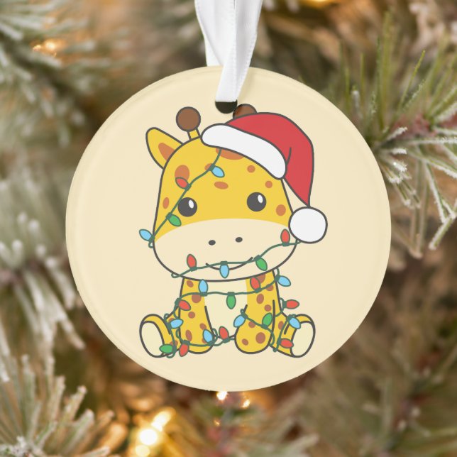 Giraffe Noël Animaux d'hiver Giraffes (Arbre)