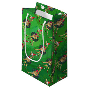 Giraffe Noël Petit sac cadeau