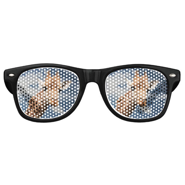 GIRAFFE NOVELTY FUNNY LUNETTES DE SOLEIL OMBRES (Devant)