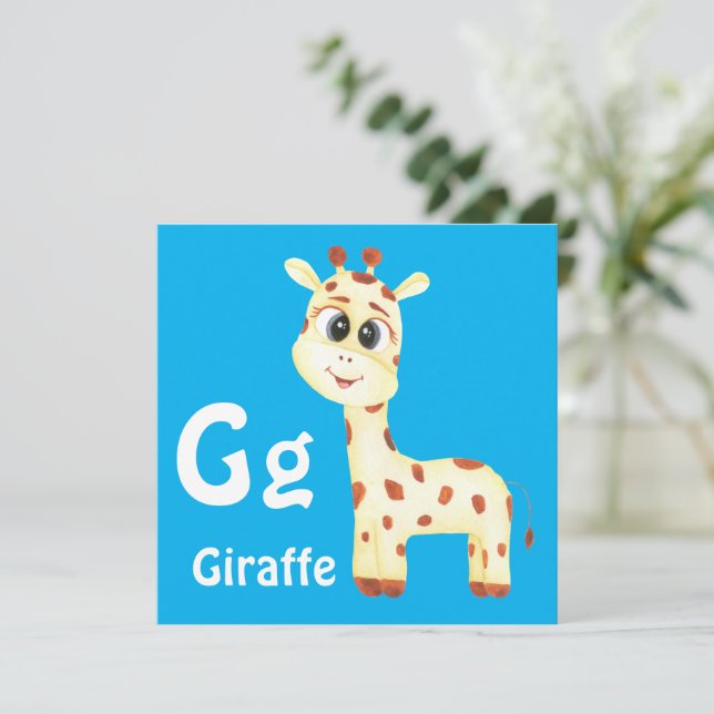 Giraffe personnaliser ABC : Lettre G - Ajouter vot (Debout devant)