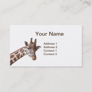 Giraffe Portrait Carte de visite