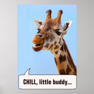 Giraffe Portrait customizable text poster